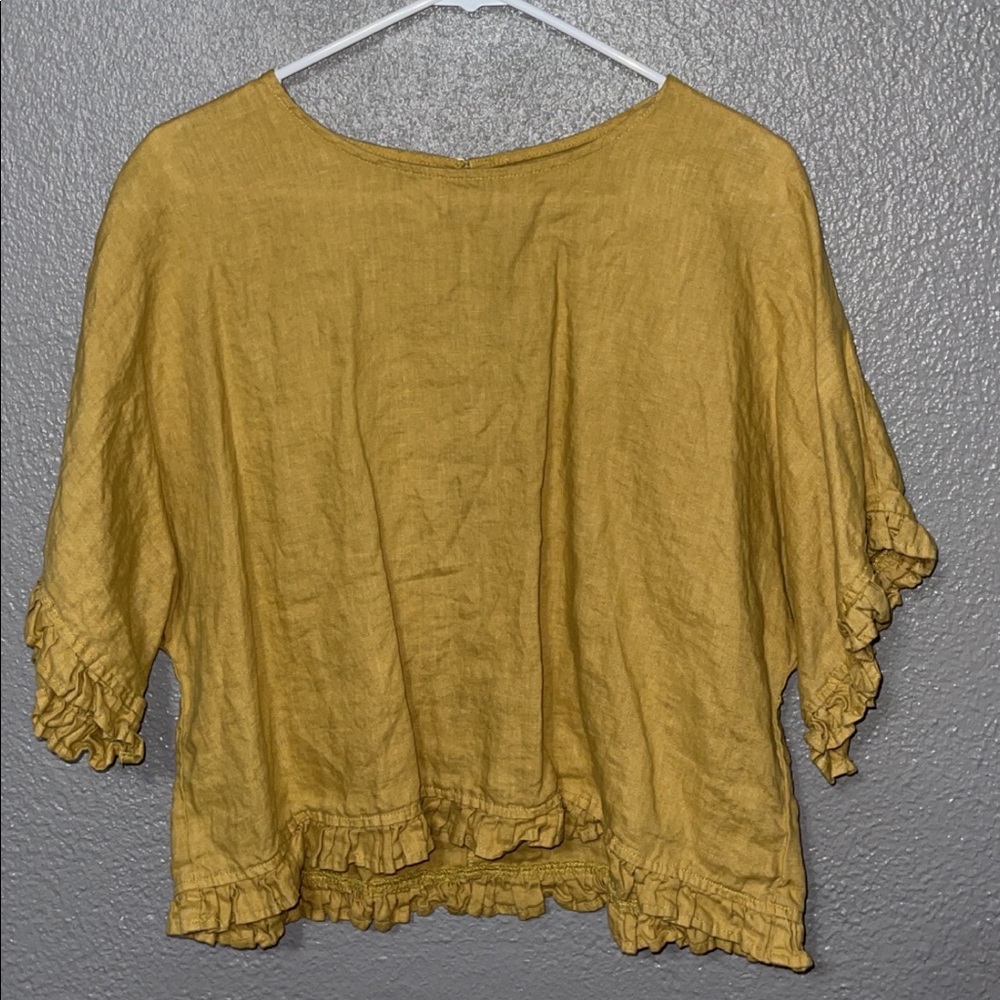 Cynthia Rowley ruffled crop top